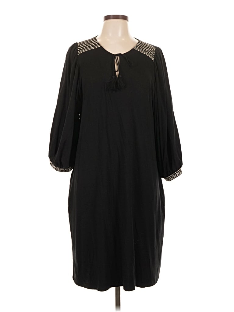 Pre-owned Garnet Hill Casual Dress In Black