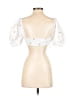Charlie Holiday. White Short Sleeve Blouse Size 6 - photo 2