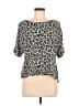H&M 100% Viscose Blue Short Sleeve Blouse Size 6 - photo 1