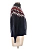 J.Crew Chevron-herringbone Blue Turtleneck Sweater Size L (estimated) - photo 4