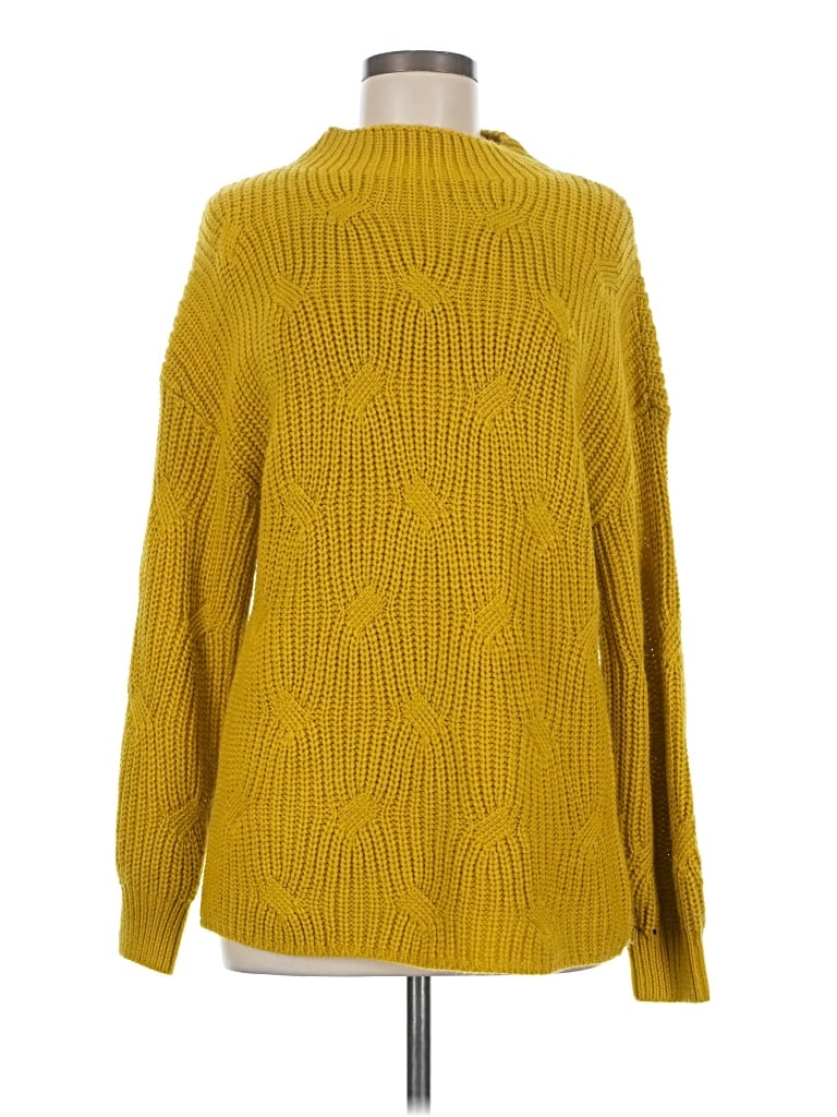 Pre-owned Unbranded Turtleneck Sweater In Yellow