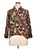 Unbranded 100% Polyester Floral Brown 3/4 Sleeve Blouse Size XL (estimated) - photo 1