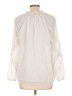 Ann Taylor LOFT 100% Polyester Ivory Long Sleeve Blouse Size L - photo 2