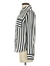 Express 100% Polyester Stripes Ivory Silver Long Sleeve Blouse Size XS - photo 5