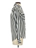 Express 100% Polyester Stripes Ivory Silver Long Sleeve Blouse Size XS - photo 4