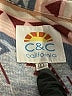 C&C California Print Tan Long Sleeve Blouse Size M - photo 7