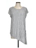 Max Studio Silver Short Sleeve T-Shirt Size L - photo 1