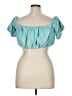 ELOQUII Teal Blue Short Sleeve Blouse Size 16 - photo 2
