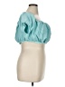ELOQUII Teal Blue Short Sleeve Blouse Size 16 - photo 4