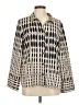 Assorted Brands 100% Polyester Tan Silver 3/4 Sleeve Blouse Size M - photo 1