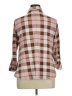 KRISTIN NICOLE Checkered-gingham Brown Long Sleeve Blouse Size 1X - photo 2