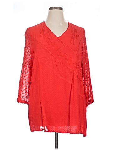 Added Dimension for Catherines 3/4 Sleeve Blouse (view 1)