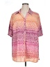 Catherines Color Block Pink Short Sleeve Blouse Size 1X - photo 1