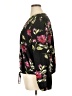 Apt. 9 100% Polyester Floral Black Long Sleeve Blouse Size XL - photo 5