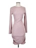 Express Solid Gray Pink Casual Dress Size S - photo 1
