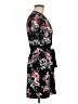 Unbranded Floral Black Casual Dress Size M (estimated) - photo 4