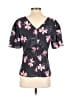 Club Monaco Black Short Sleeve Blouse Size M - photo 2