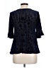 I. Joah Blue Black 3/4 Sleeve Blouse Size L - photo 2