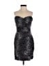 BCBGMAXAZRIA Animal Print Silver Cocktail Dress Size 2 - photo 1