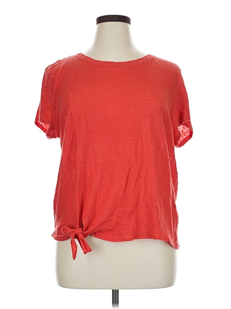 Pre-owned Jjill Short Sleeve T-shirt In Red