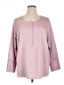 Sejour 100% Polyester Pink 3/4 Sleeve Blouse Size 1X - photo 1