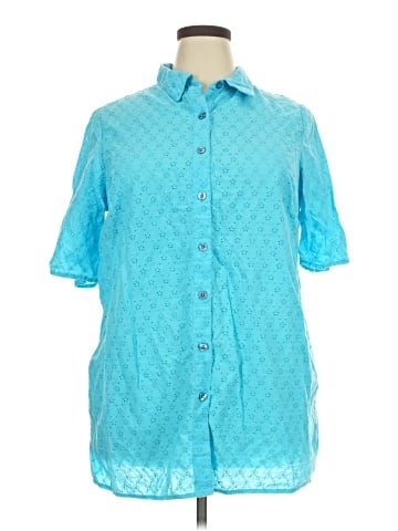 Jessica London Short Sleeve Blouse (view 1)