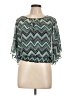 B.wear 100% Polyester Teal 3/4 Sleeve Blouse Size L - photo 1