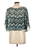 B.wear 100% Polyester Teal 3/4 Sleeve Blouse Size L - photo 2