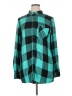 Cato 100% Rayon Plaid Teal Long Sleeve Button-Down Shirt Size XL - photo 1