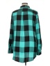 Cato 100% Rayon Plaid Teal Long Sleeve Button-Down Shirt Size XL - photo 2
