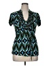 Heart Soul Teal Short Sleeve Blouse Size XL - photo 1