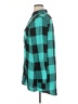 Cato 100% Rayon Plaid Teal Long Sleeve Button-Down Shirt Size XL - photo 5