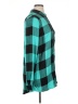 Cato 100% Rayon Plaid Teal Long Sleeve Button-Down Shirt Size XL - photo 4