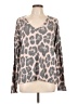 Michael Lauren Animal Print Gray Pullover Sweater Size L - photo 1