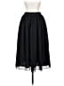 H&M 100% Polyester Solid Black Casual Skirt Size 4 - photo 1