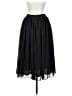 H&M 100% Polyester Solid Black Casual Skirt Size 4 - photo 2