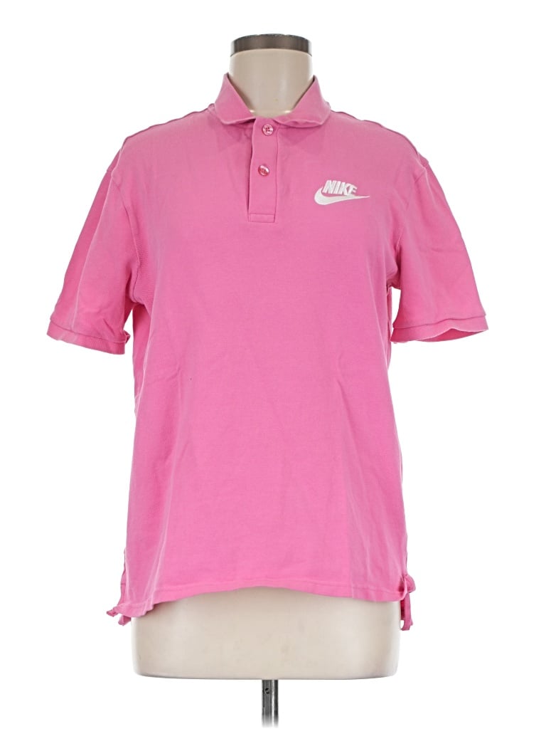 Pre-owned Nike Short Sleeve Polo Shirt In Pink