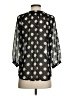 Maison Jules 100% Polyester Black 3/4 Sleeve Blouse Size XS - photo 2