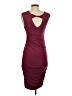 Thyme Solid Burgundy Cocktail Dress Size XS - photo 2