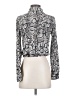 Sweet Rain Animal Print Silver Long Sleeve Blouse Size S - photo 2