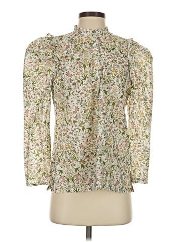 Liberty Art Fabrics For J.Crew 3/4 Sleeve Blouse - front