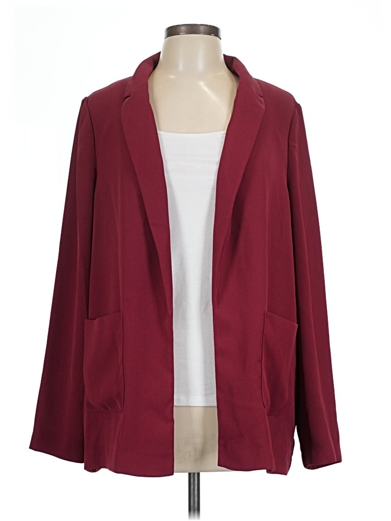 Pre-owned Topshop Kimono In Burgundy