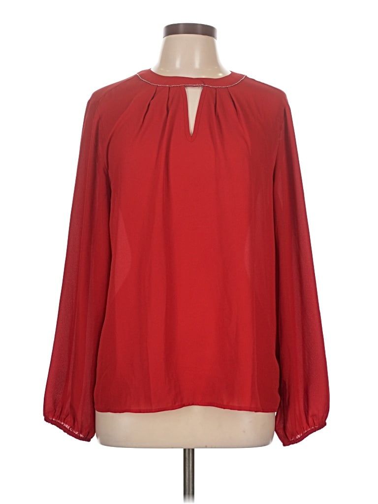 Pre-owned Maurices 3/4 Sleeve Blouse In Red