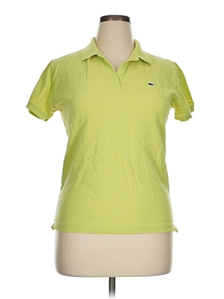 Pre-owned Vineyard Vines Short Sleeve Polo Shirt In Green