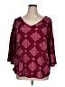 Evri Burgundy 3/4 Sleeve Top Size 1X - photo 1