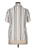 Unbranded Stripes Ivory Short Sleeve Blouse Size XL - photo 2