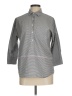 J.Crew Stripes Gray 3/4 Sleeve Button-Down Shirt Size 6 - photo 1