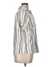 Unbranded Stripes Ivory Short Sleeve Blouse Size XL - photo 4
