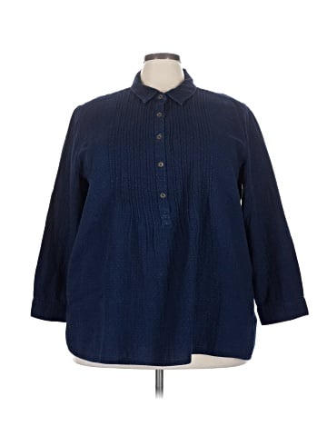 Coldwater Creek 3/4 Sleeve Button-Down Shirt (view 1)