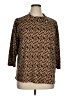 Como Blu Brown 3/4 Sleeve T-Shirt Size 1X - photo 1